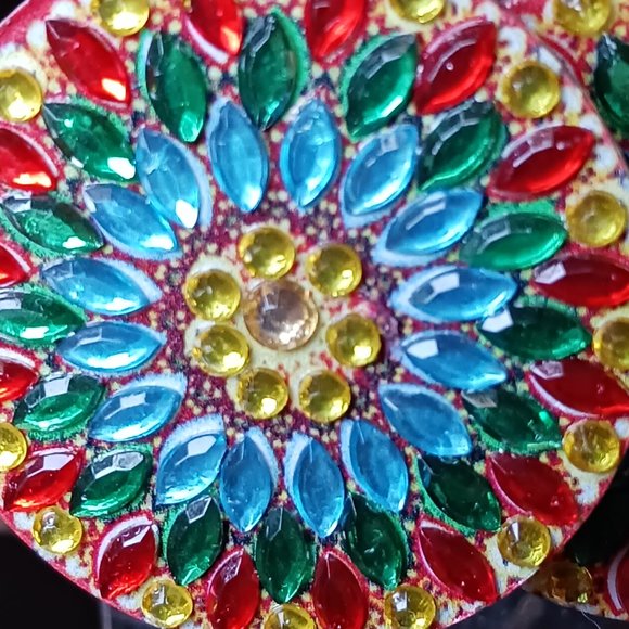 Handcrafted earrings star burst - Picture 2 of 2